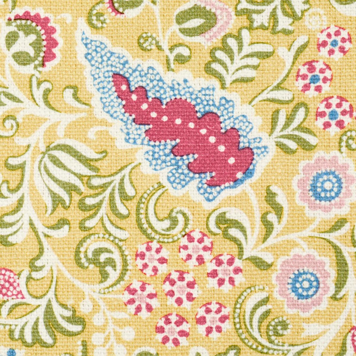 Schumacher Peggy Paisley Lemonade Fabric