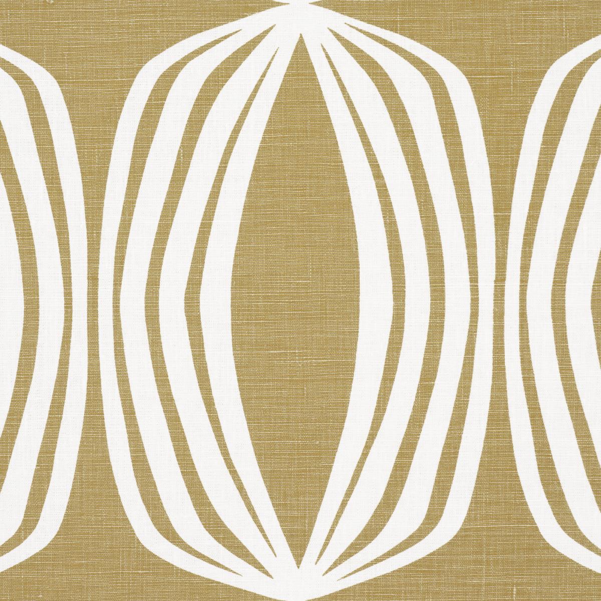 Schumacher Fontana Hand Print Ochre Fabric