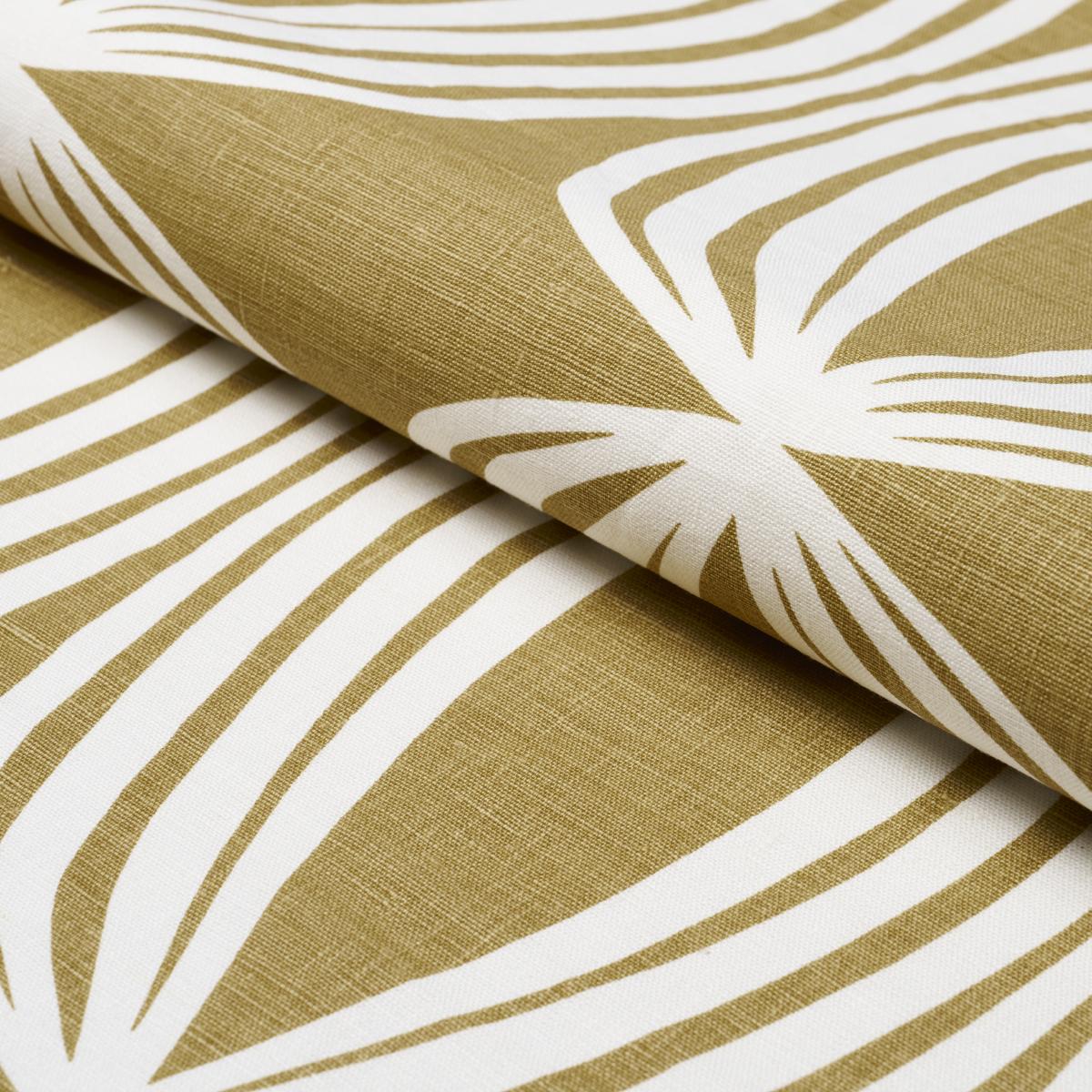Schumacher Fontana Hand Print Ochre Fabric