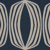 Schumacher Fontana Hand Print Indigo Fabric