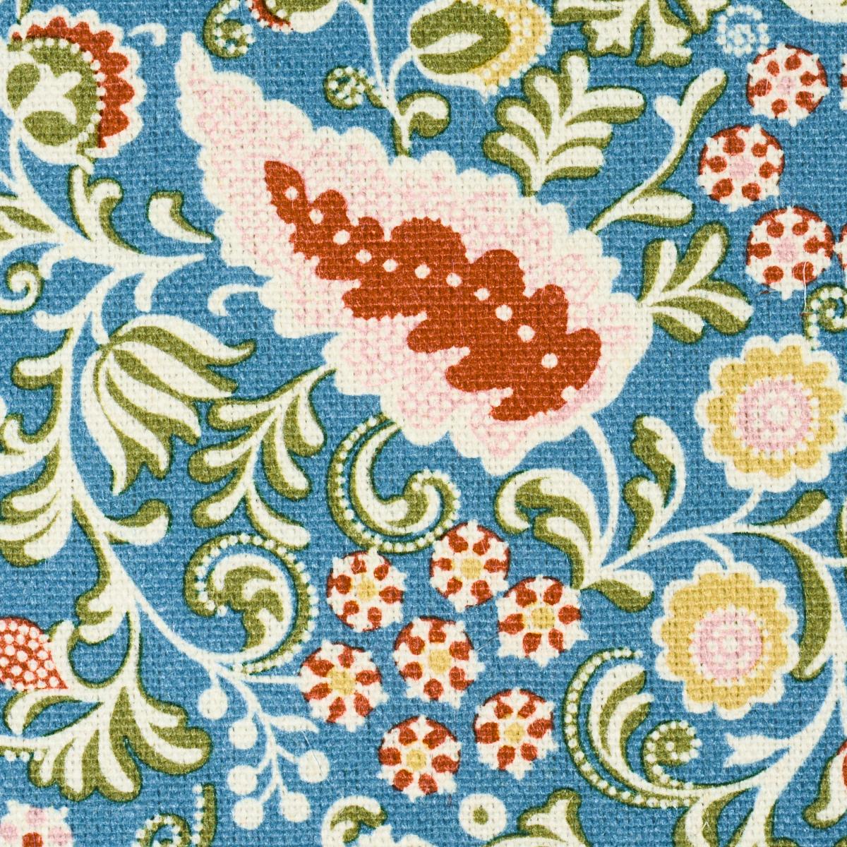 Schumacher Peggy Paisley Azure Fabric