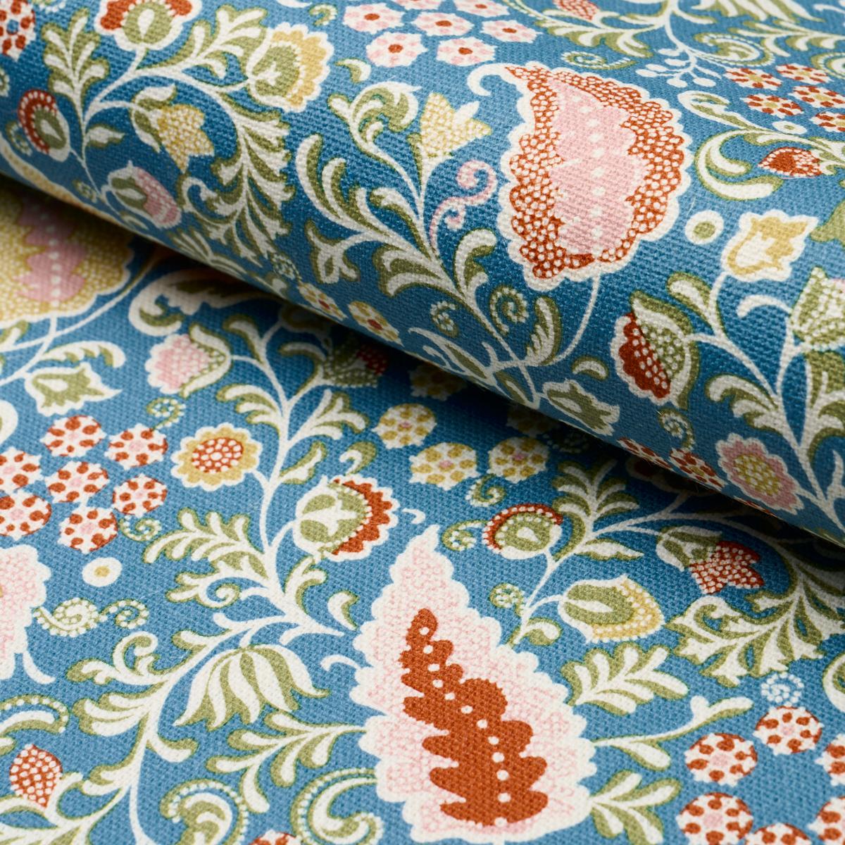 Schumacher Peggy Paisley Azure Fabric