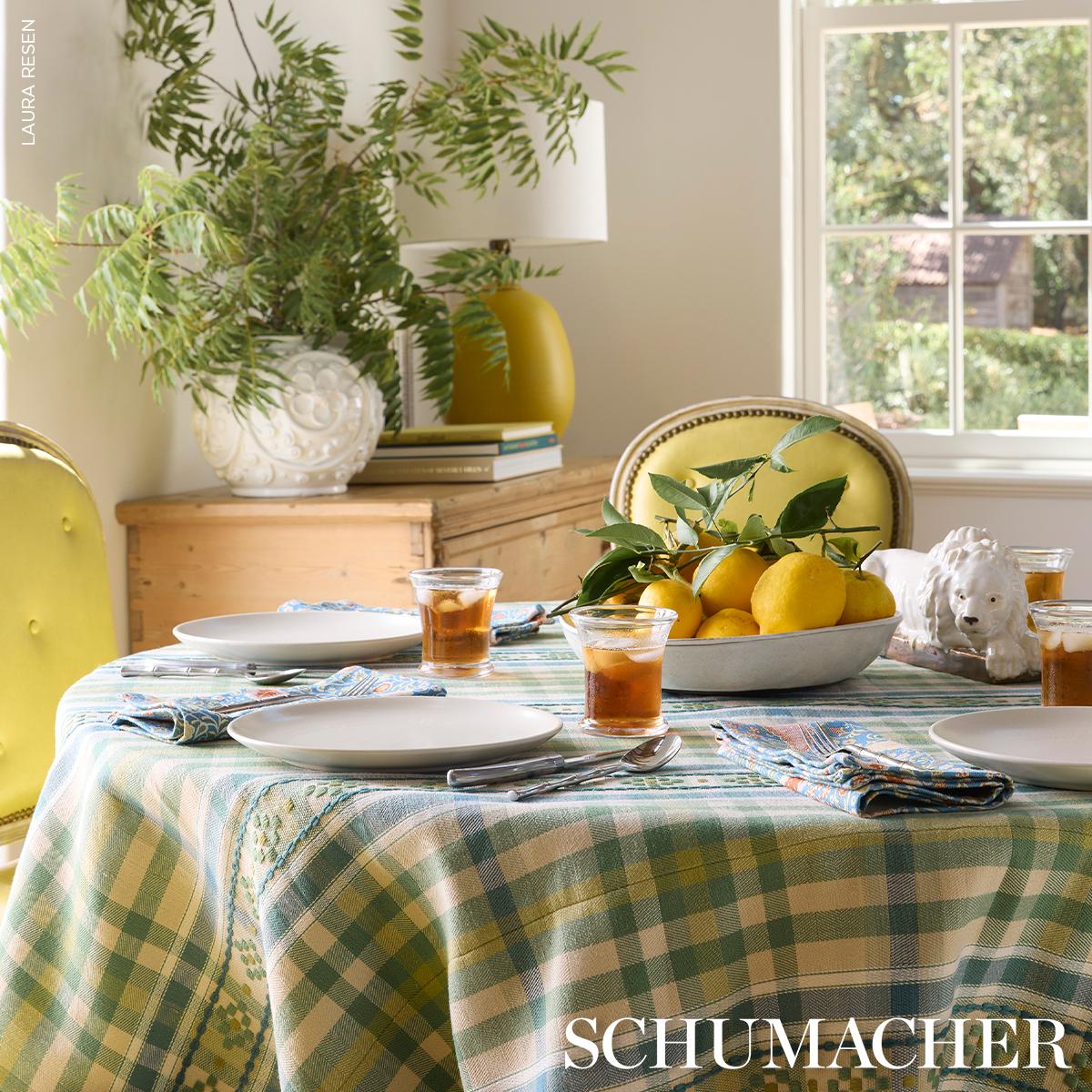 Schumacher Peggy Paisley Azure Fabric