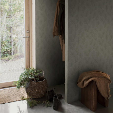 Schumacher Pine Tree Sage Wallpaper