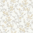 Schumacher Forest Berries Ochre And Ivory Wallpaper