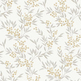 Schumacher Forest Berries Ochre And Ivory Wallpaper