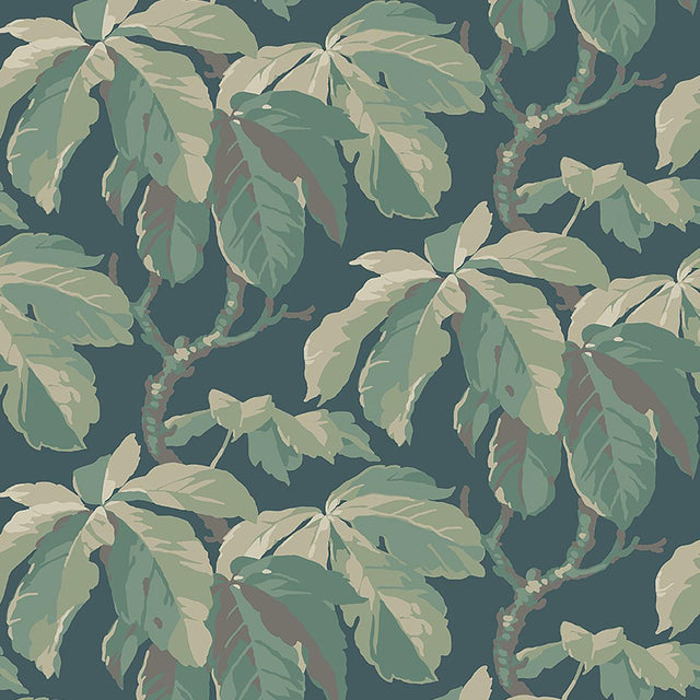 Schumacher Kastanj Spruce Wallpaper