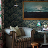Schumacher Kastanj Spruce Wallpaper