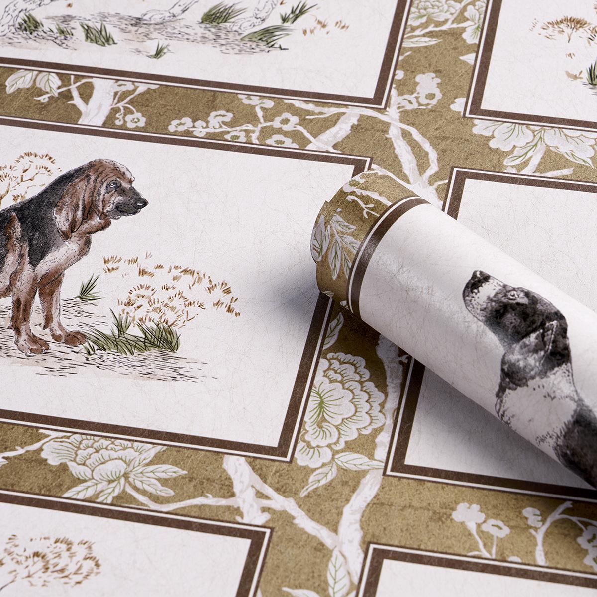 Schumacher Chasers Legacy Metallic Gold Metallic Wallpaper