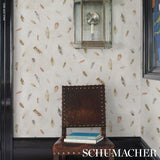 Schumacher Woodland Feathers Autumn Wallpaper