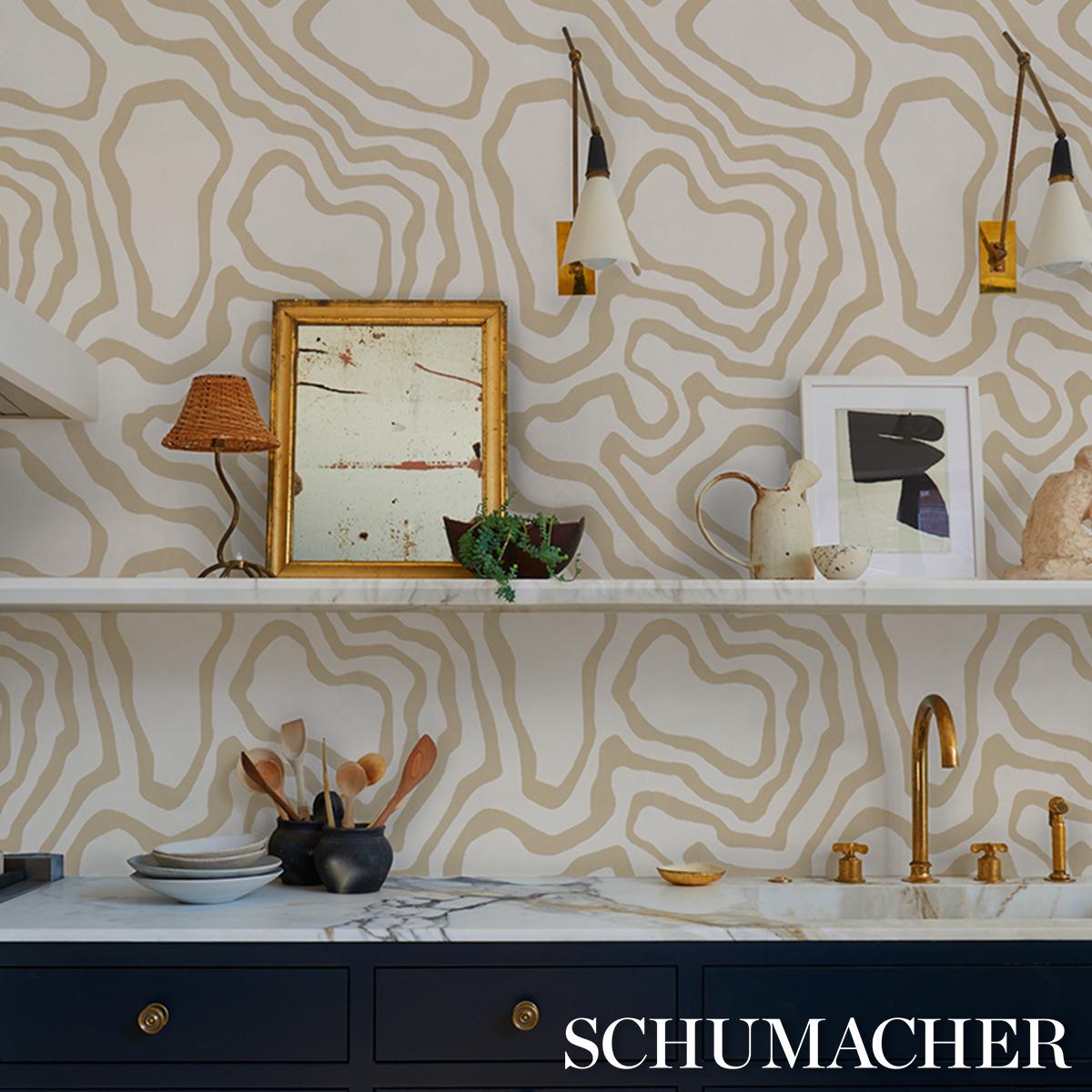 Schumacher Defeo Sand Wallpaper