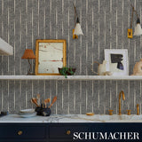 Schumacher Noland Vinyl Carbon Wallpaper
