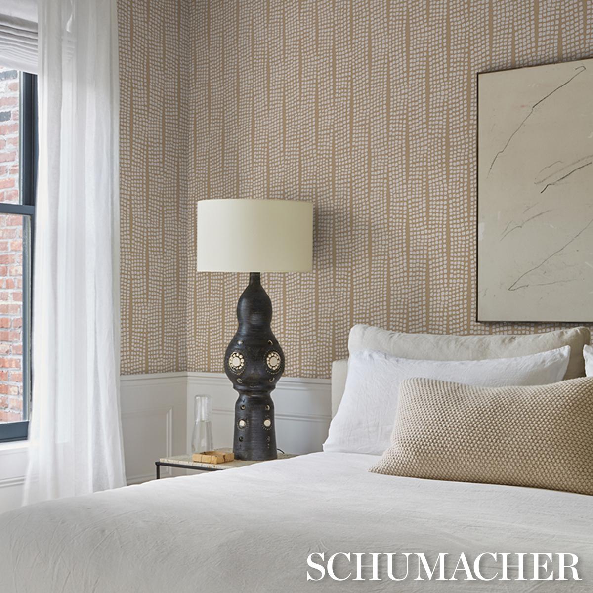 Schumacher Noland Vinyl Flax Wallpaper