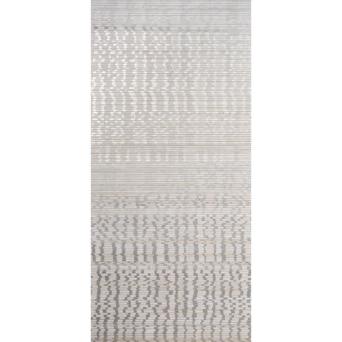 Schumacher Etti Waterlily Wallcovering Silver Wallpaper