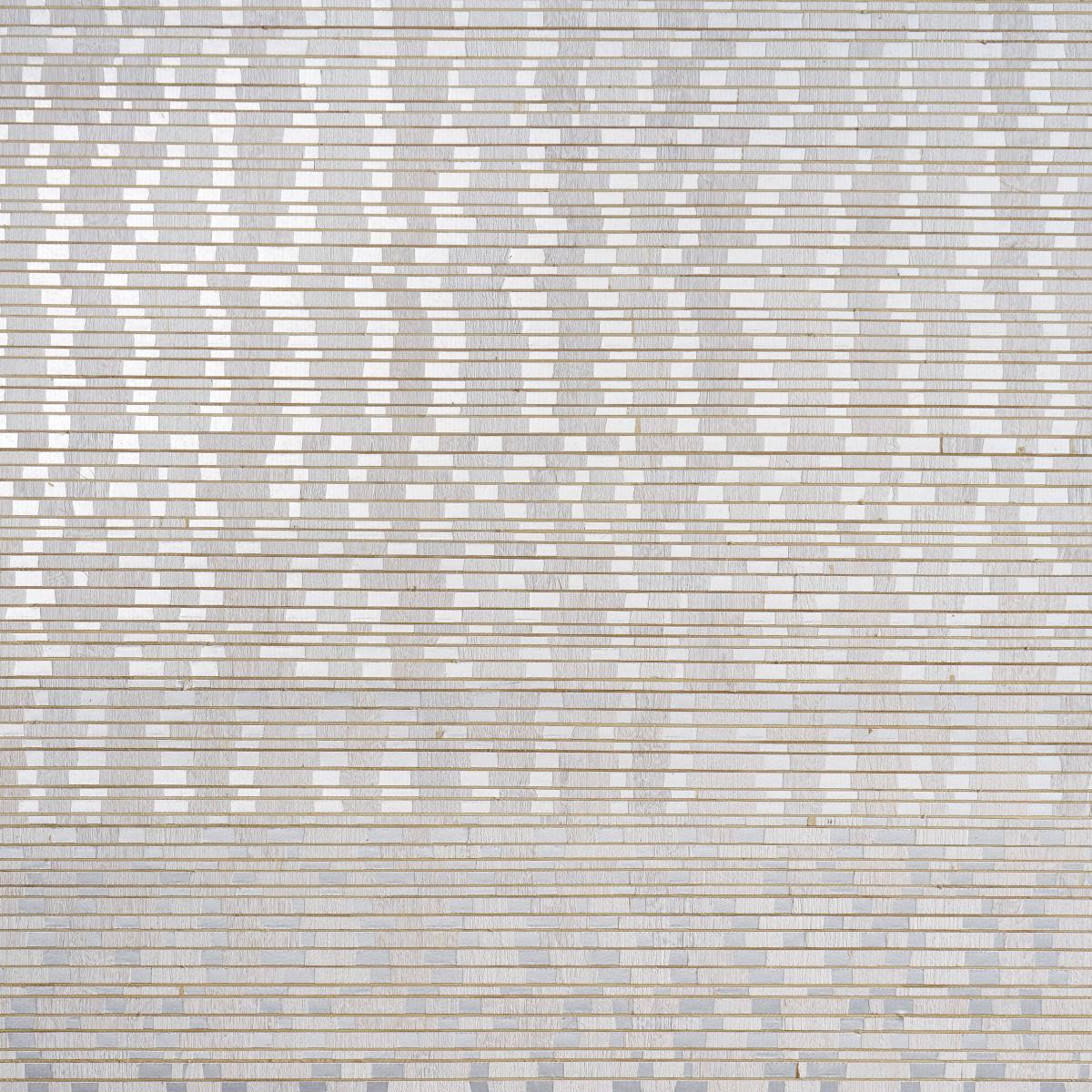 Schumacher Etti Waterlily Wallcovering Silver Wallpaper