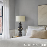 Schumacher La Voie Wallcovering Whisper Blue Wallpaper