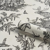 Schumacher Western Toile Carbon Wallpaper