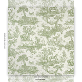 Schumacher Western Toile Olive Wallpaper