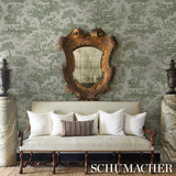 Schumacher Western Toile Olive Wallpaper
