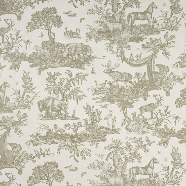 Schumacher Western Toile Stone Wallpaper