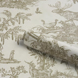 Schumacher Western Toile Stone Wallpaper