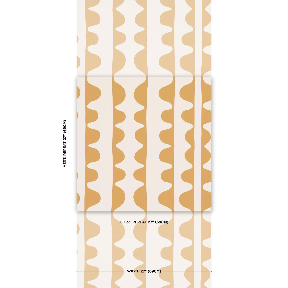 Schumacher Drift Hand Print Ginger Wallpaper