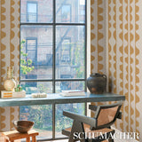 Schumacher Drift Hand Print Ginger Wallpaper