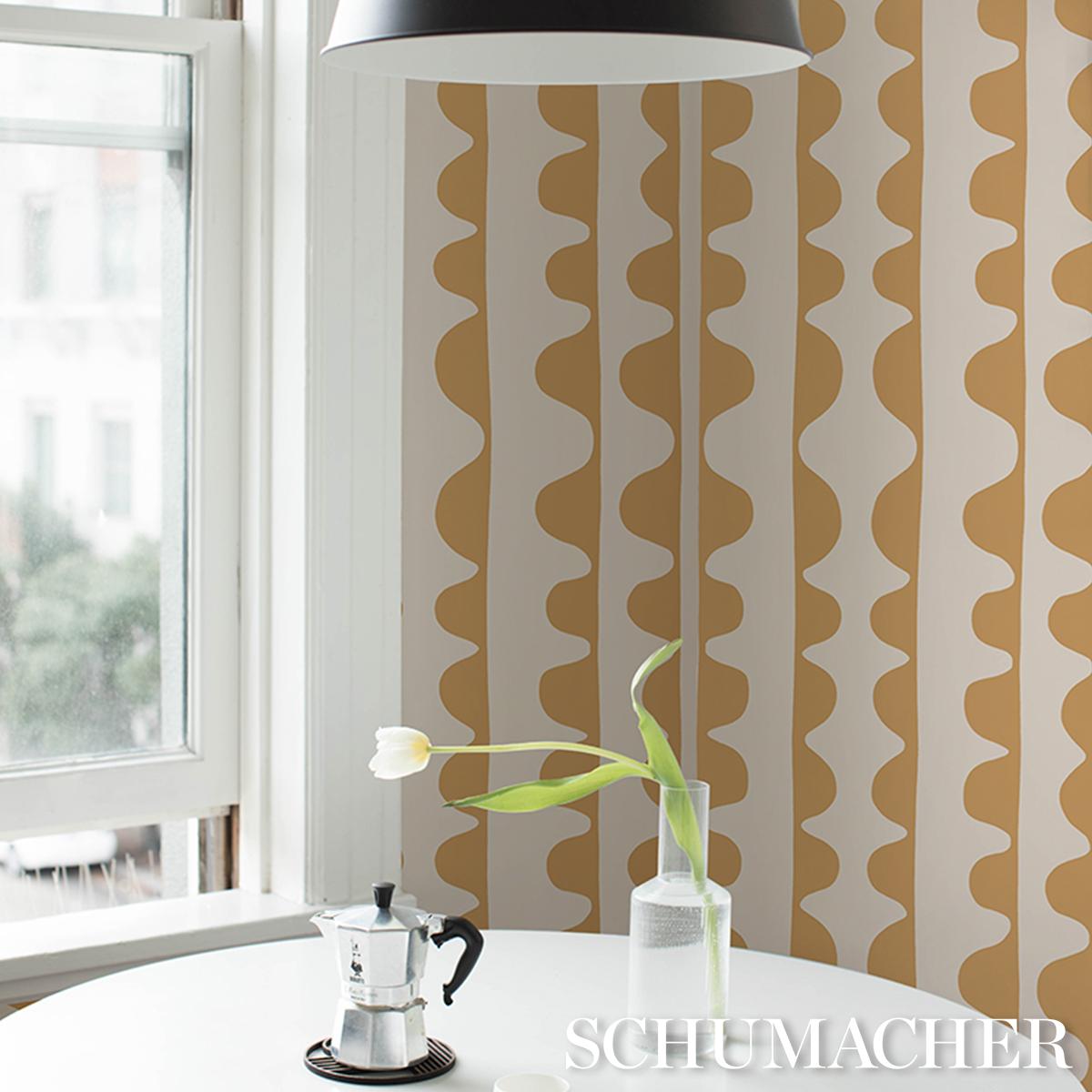 Schumacher Drift Hand Print Ginger Wallpaper