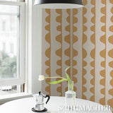 Schumacher Drift Hand Print Ginger Wallpaper