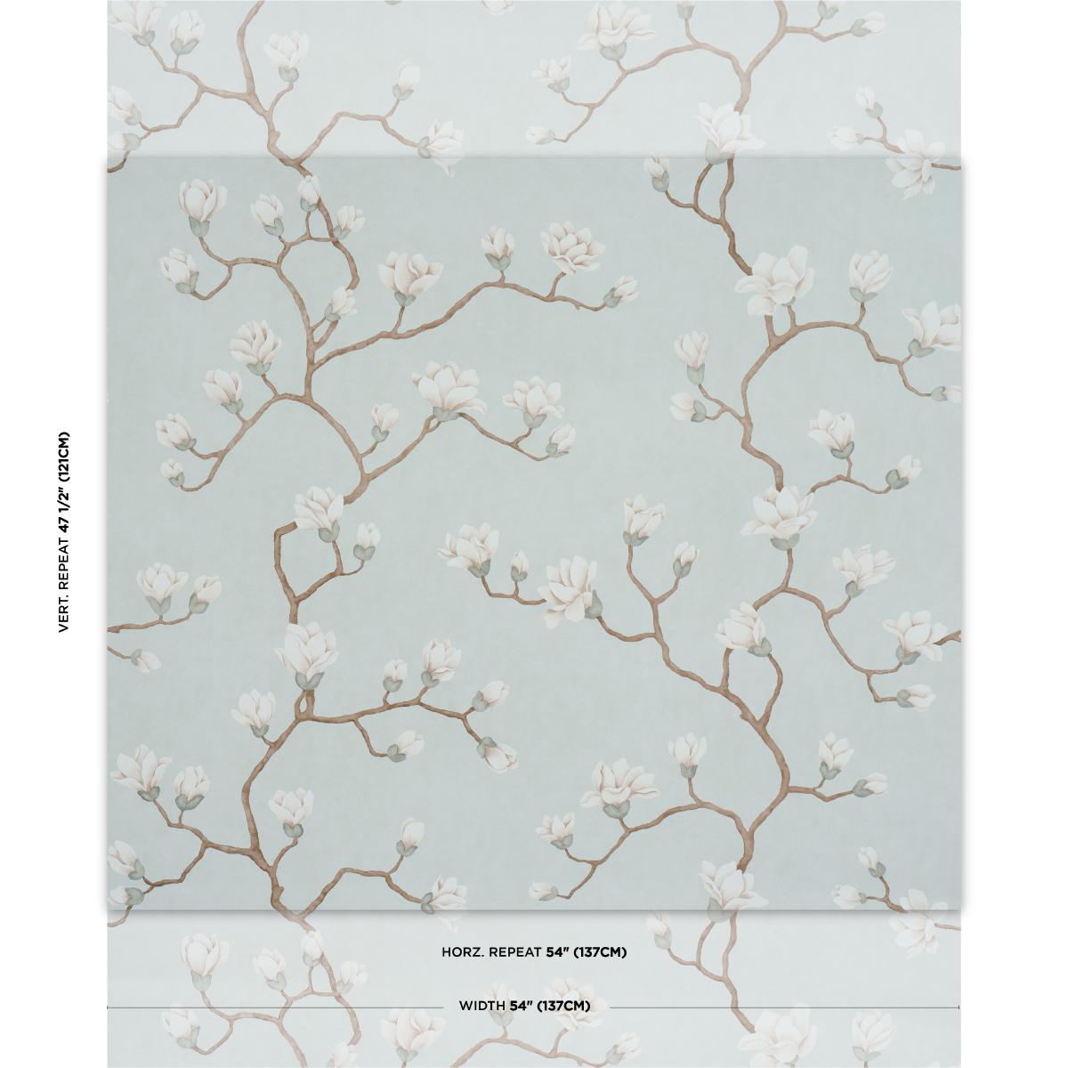 Schumacher Magnolia Tree Dusty Sky Wallpaper
