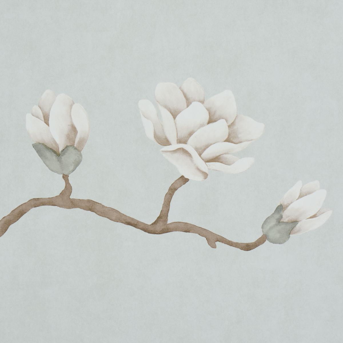 Schumacher Magnolia Tree Dusty Sky Wallpaper