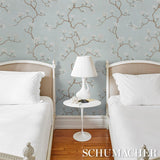 Schumacher Magnolia Tree Dusty Sky Wallpaper