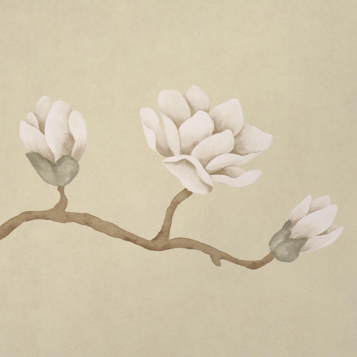 Schumacher Magnolia Tree Soft Gold Wallpaper