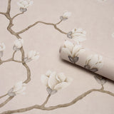 Schumacher Magnolia Tree Dusty Blush Wallpaper