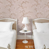Schumacher Magnolia Tree Dusty Blush Wallpaper