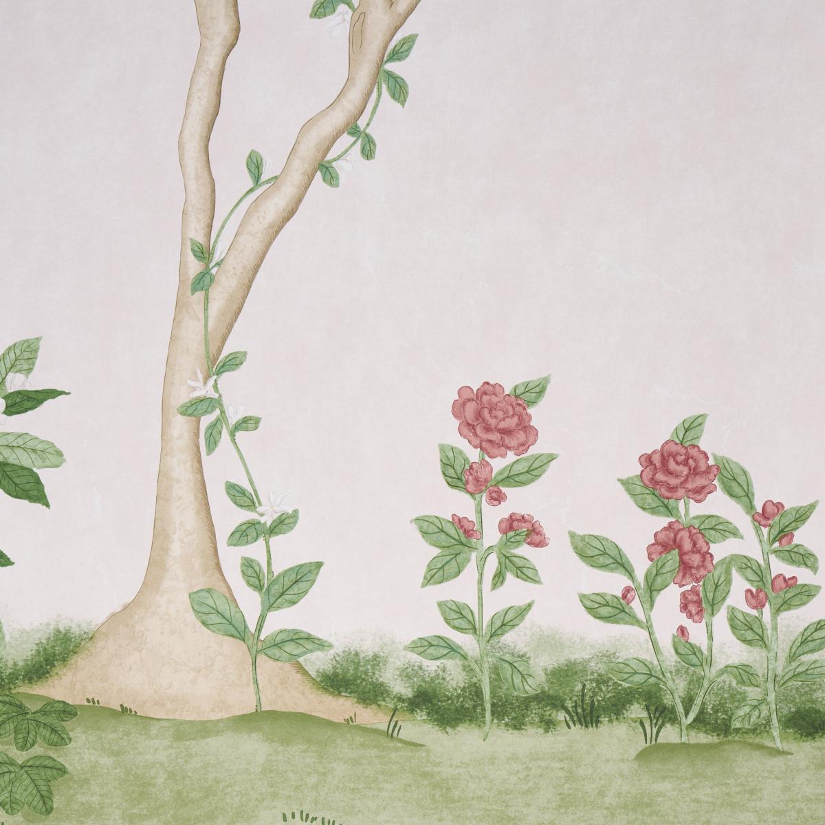 Schumacher Citrus Blossom 2 Panel Set Blush Wallpaper