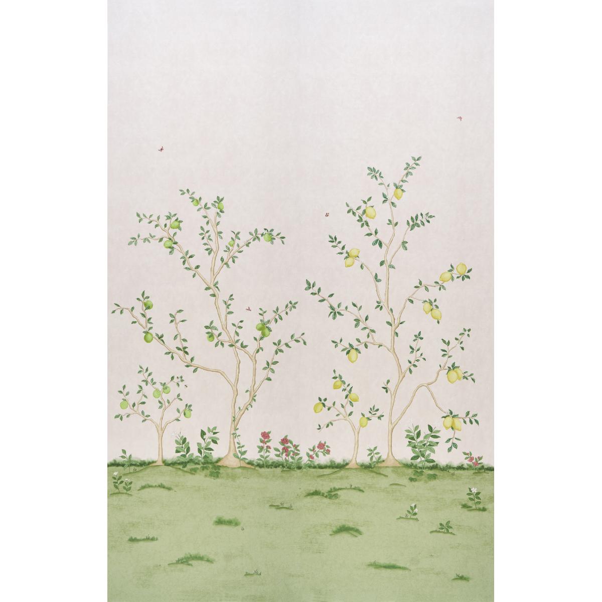Schumacher Citrus Blossom 2 Panel Set Blush Wallpaper
