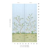 Schumacher Citrus Blossom 2 Panel Set Sky Wallpaper