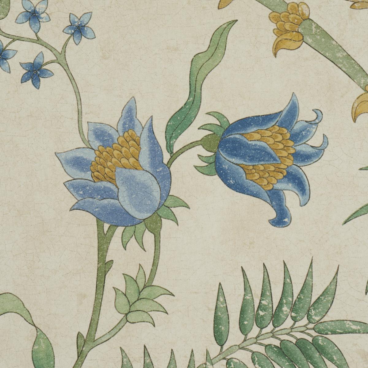 Schumacher Arasi Botanical Parchment Wallpaper