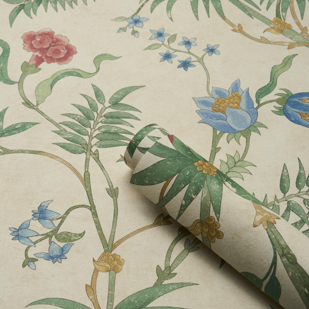 Schumacher Arasi Botanical Parchment Wallpaper