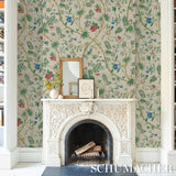 Schumacher Arasi Botanical Parchment Wallpaper