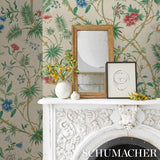 Schumacher Arasi Botanical Parchment Wallpaper