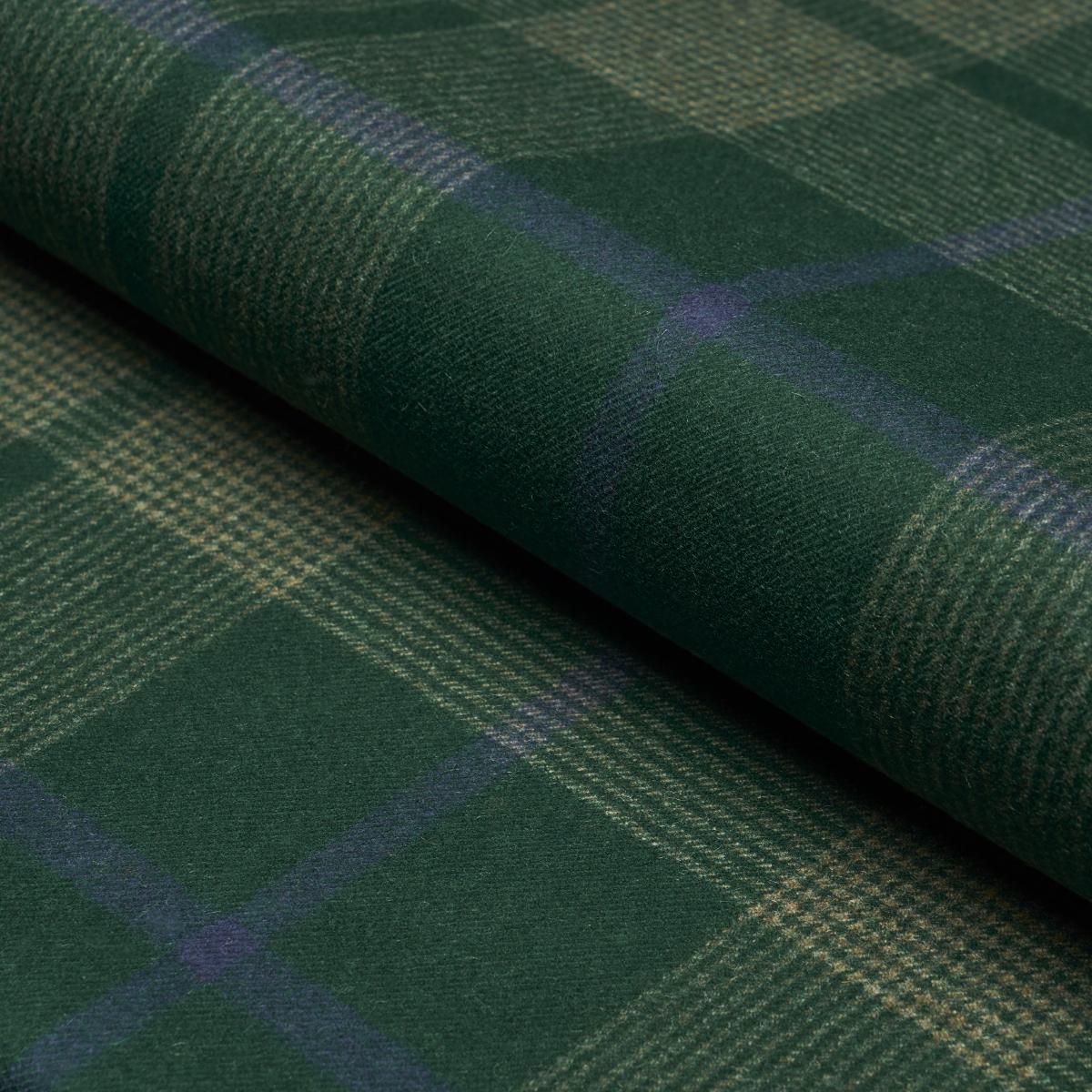 Schumacher Montana Wool Plaid Hunter Fabric