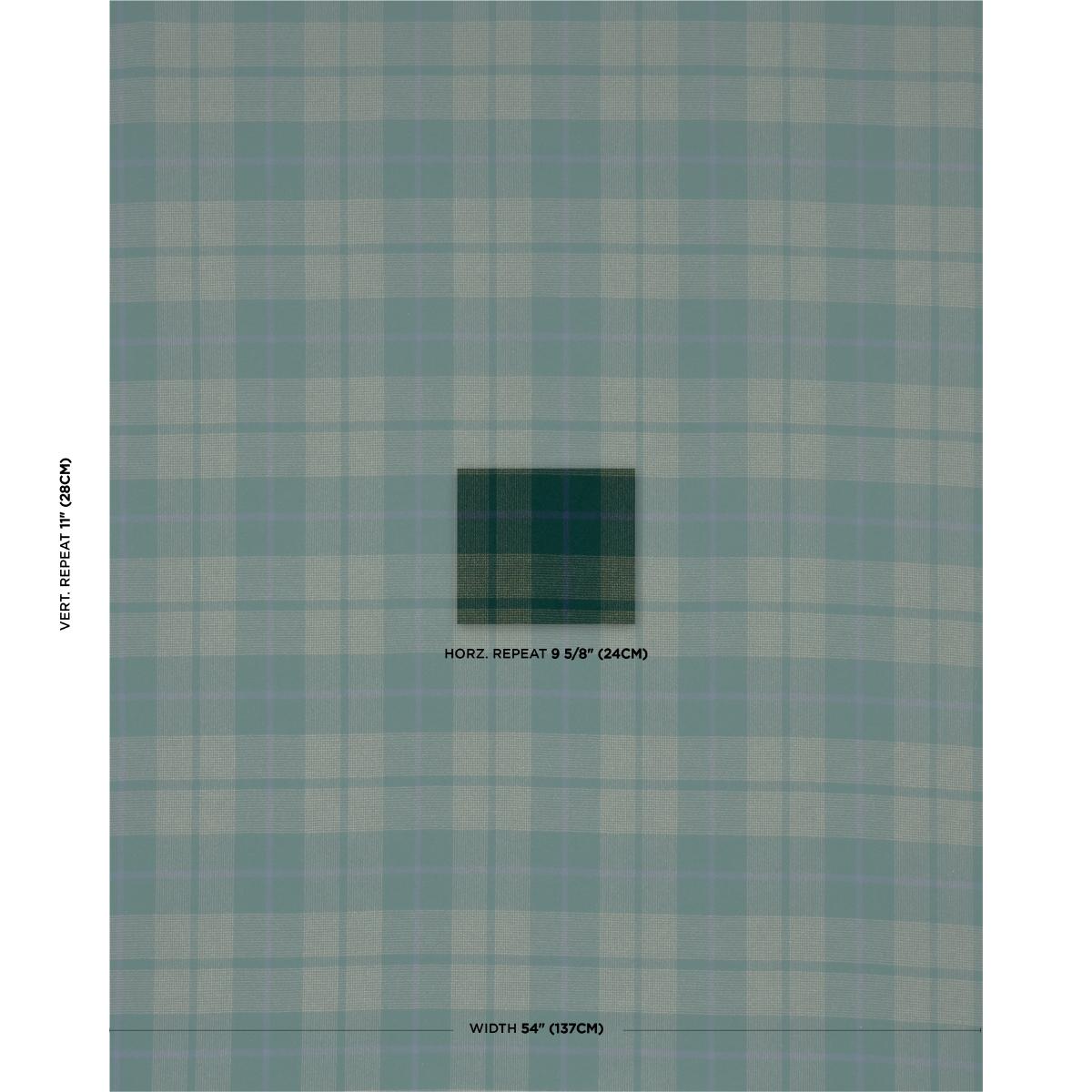 Schumacher Montana Wool Plaid Hunter Fabric