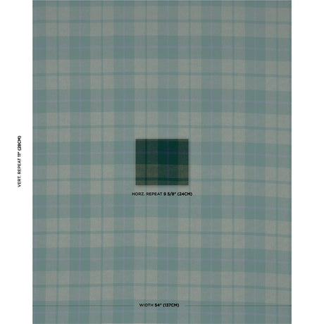 Schumacher Montana Wool Plaid Hunter Fabric