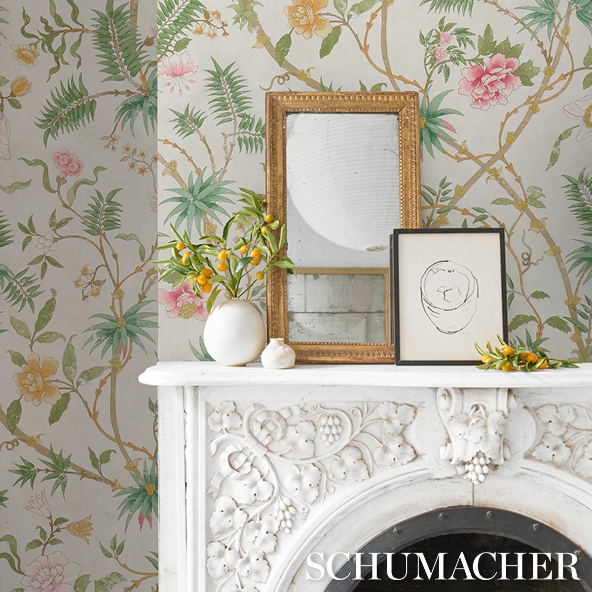 Schumacher Arasi Botanical Petal Wallpaper