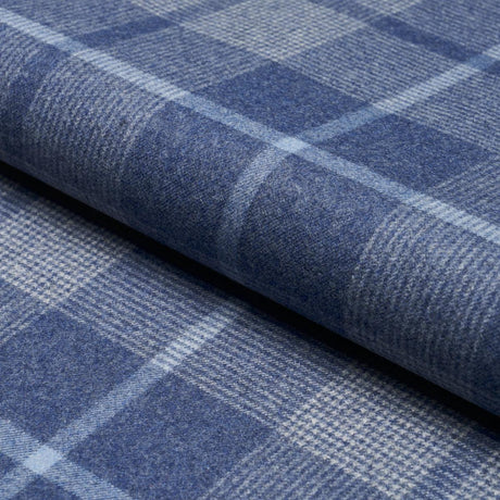 Schumacher Montana Wool Plaid Slate Fabric