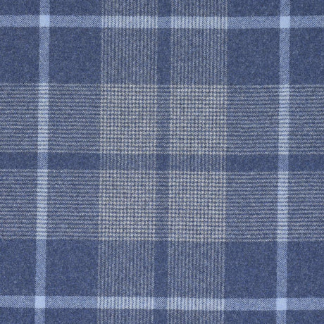 Schumacher Montana Wool Plaid Slate Fabric