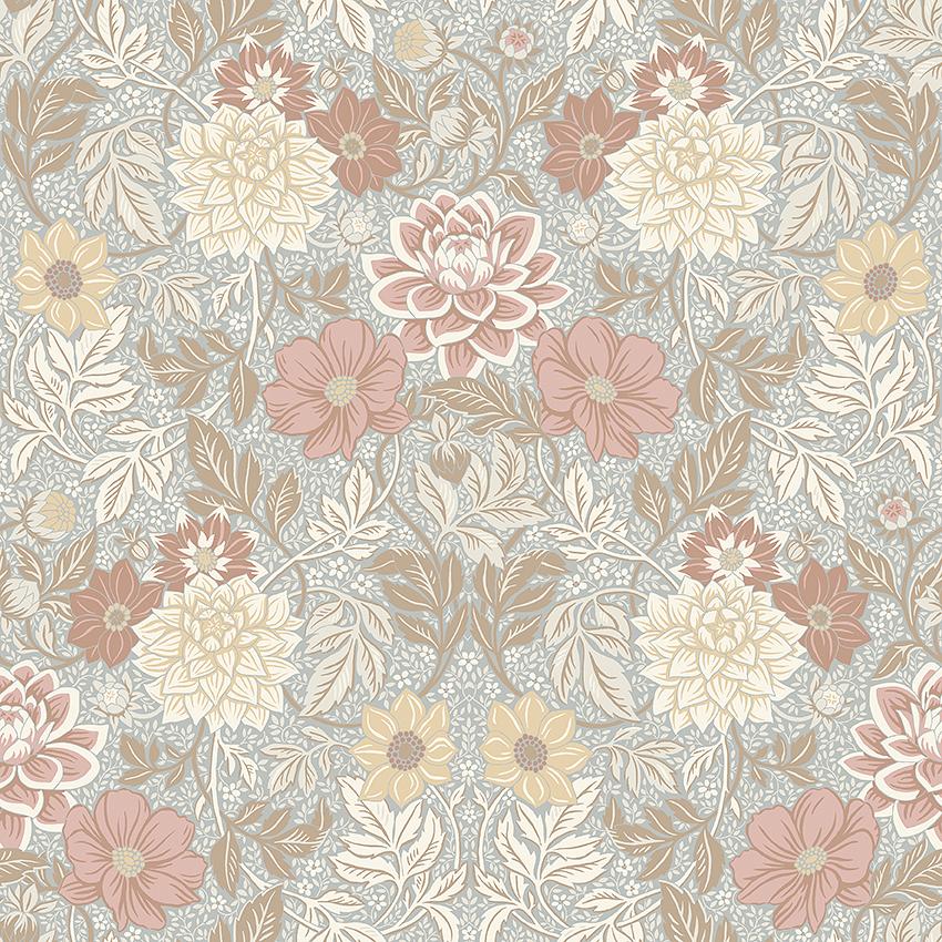 Schumacher Dahlia Garden Multi Wallpaper
