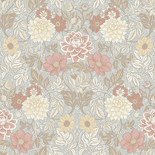Schumacher Dahlia Garden Multi Wallpaper